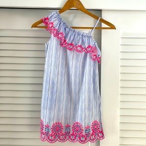 Vineyard Vines Girls Striped Eyelet Dress in size 7